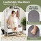 Costway 69" Tall Hall Tree with Seat Cushion Open Compartments Hooks Lift-top Storage White/Black/Rustic Brown